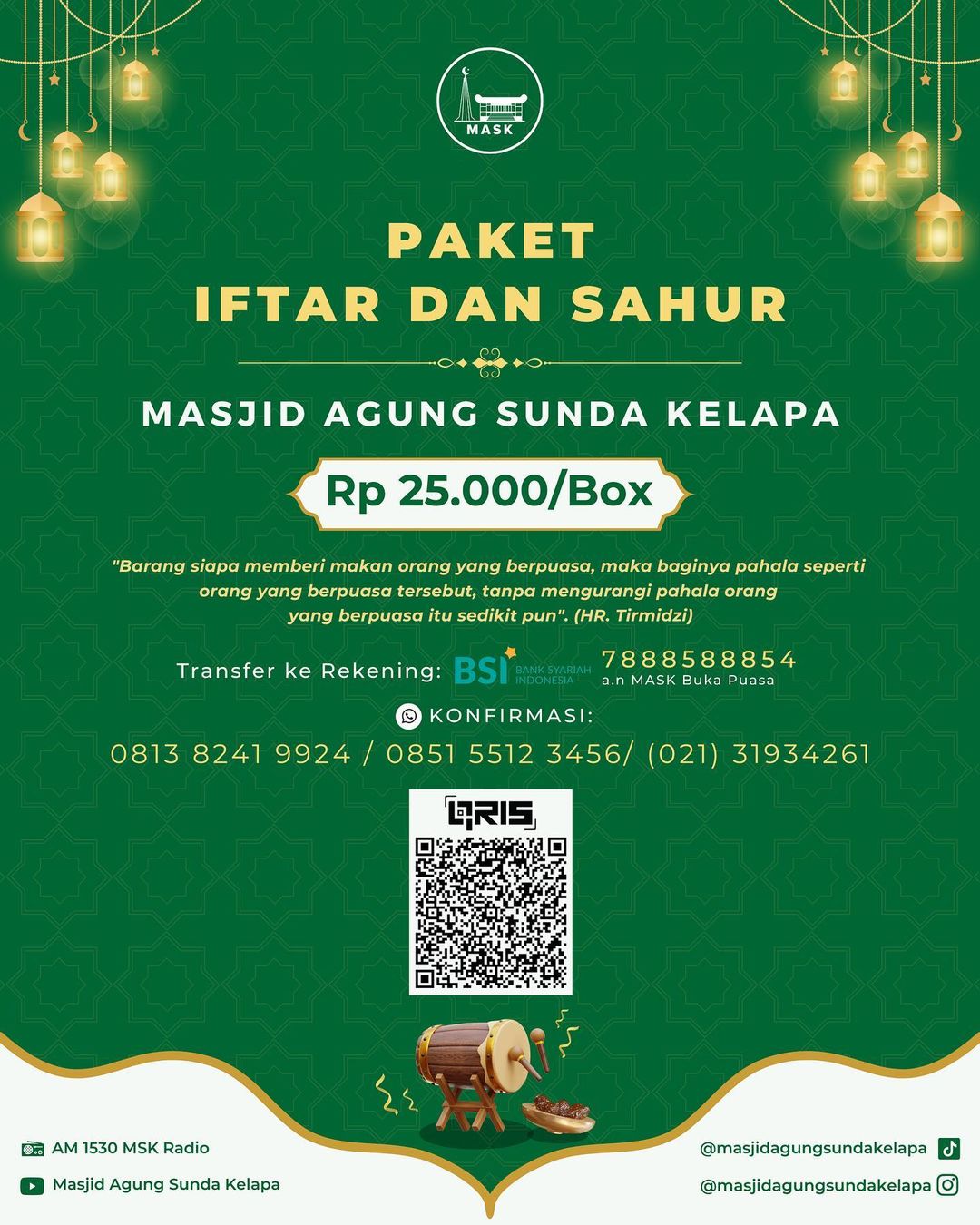 Informasi Berbagi Iftar dan Takjil di Masjid Agung Sunda Kelapa