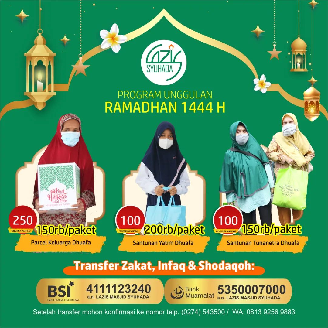 Informasi Zakat, Infaq & Shodaqoh melalui Masjid Syuhada