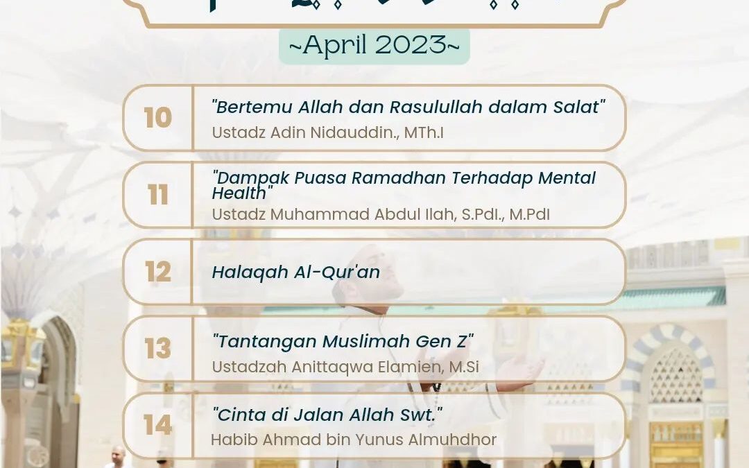 Raih Berkah Ramadan! Ini Jadwal Kajian Takleem Week Masjid Ulul ‘Azmi Unair