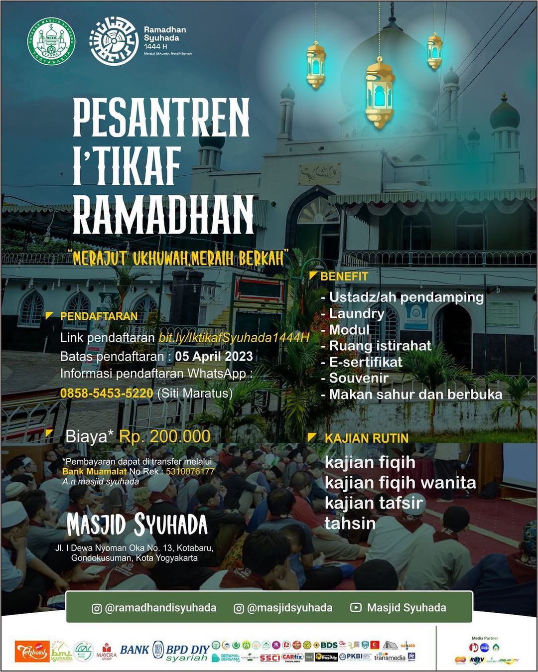 Pesantren I'tikaf Ramadan Masjid Syuhada Yogyakarta