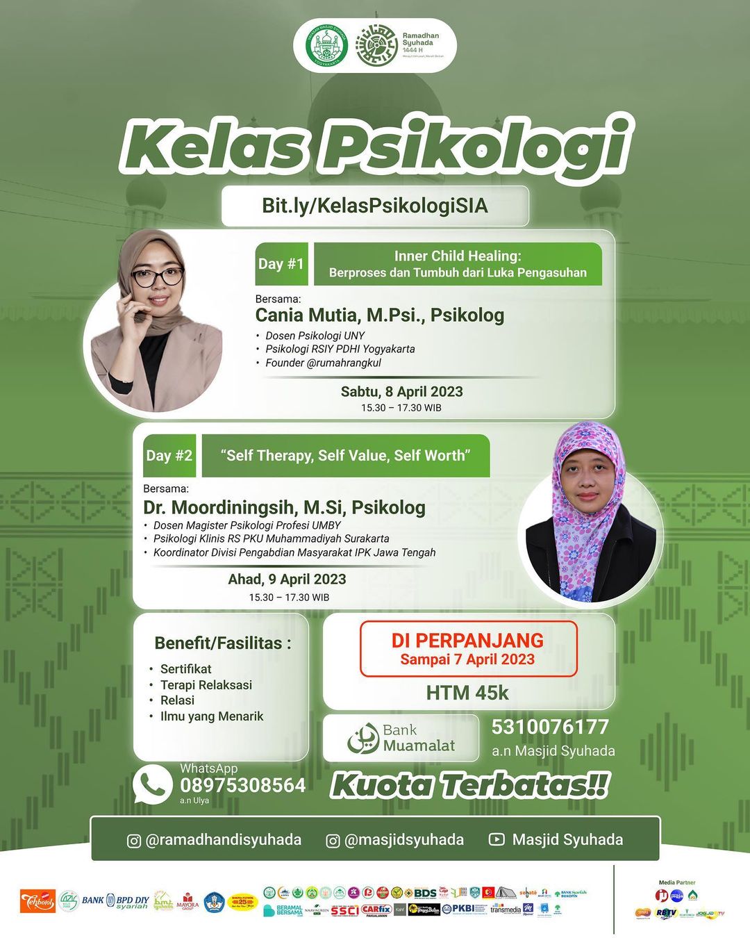 Kelas Psikologi Masjid Syuhada Yogyakarta