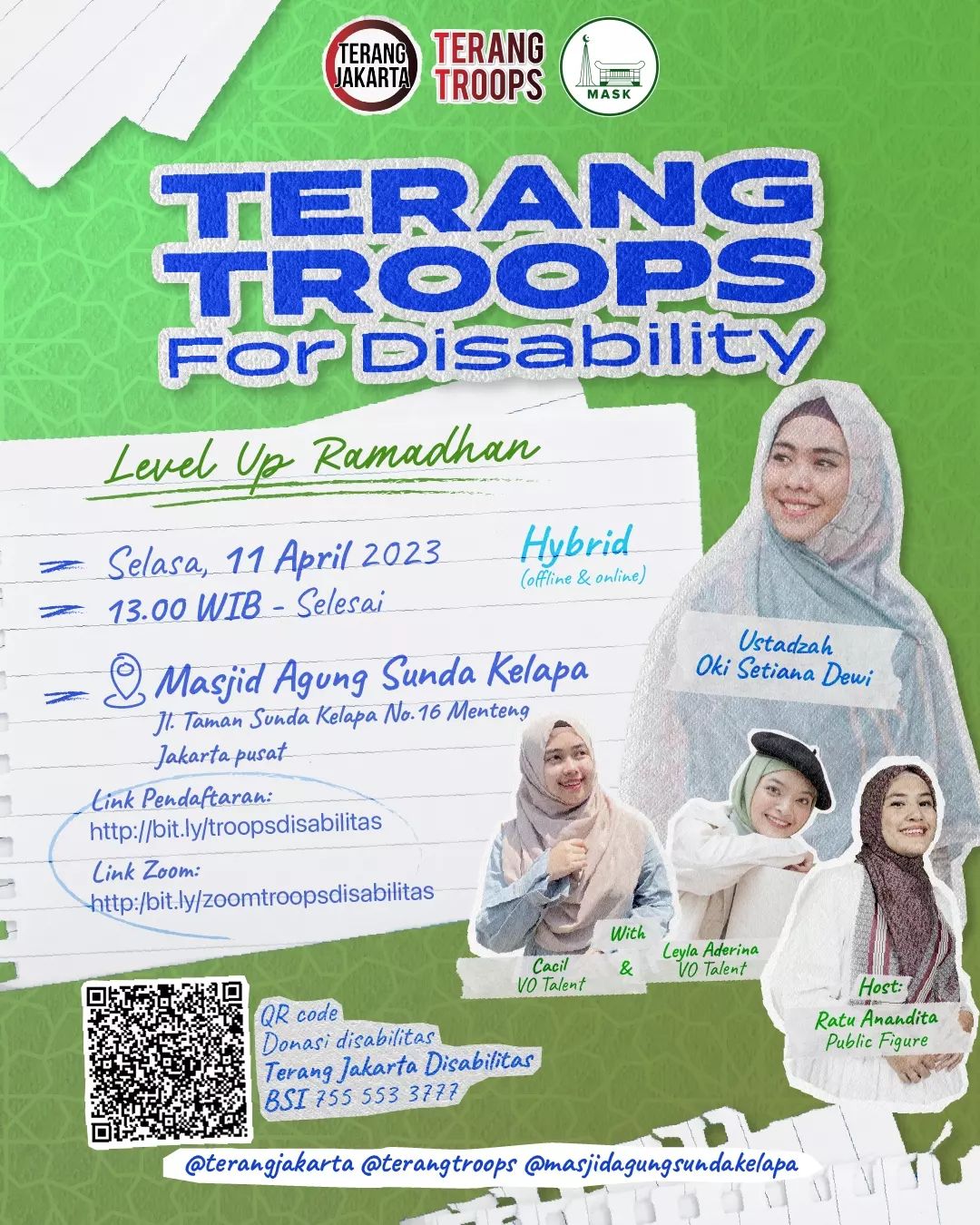 Terang Troops for Disability di Masjid Agung Sunda Kelapa