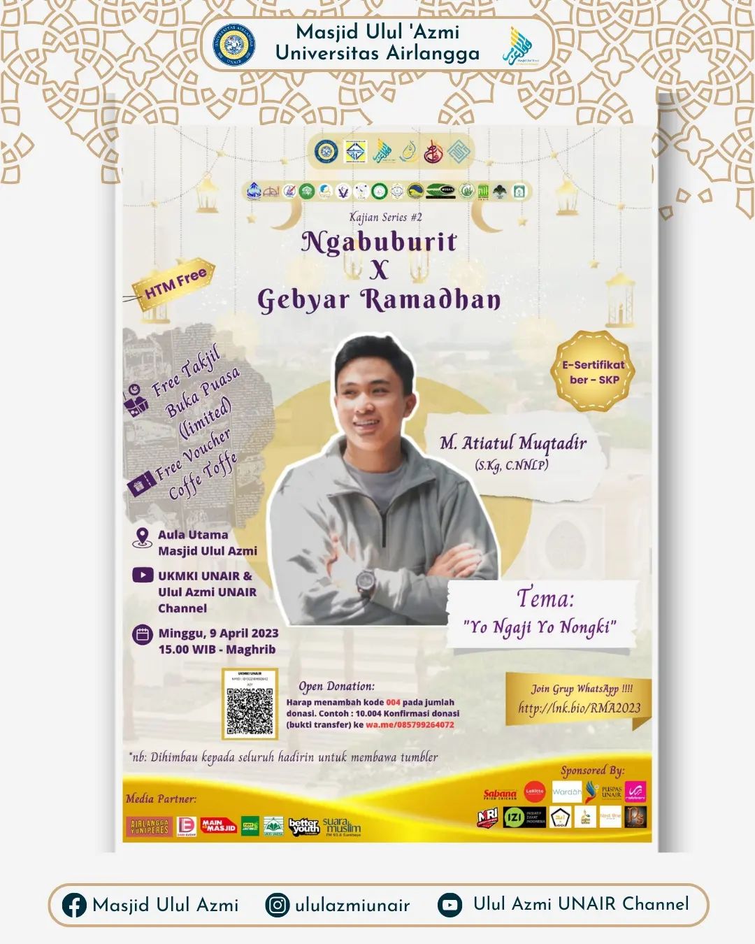 Ngabuburit & Gebyar Ramadan Masjid Ulul 'Azmi Bersama Mas Fatur