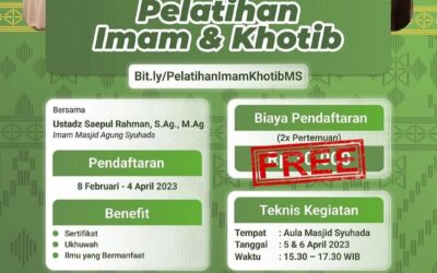 Wujudkan Imam & Khotib Berkualitas, Masjid Syuhada Gelar Pelatihan Imam & Khotib