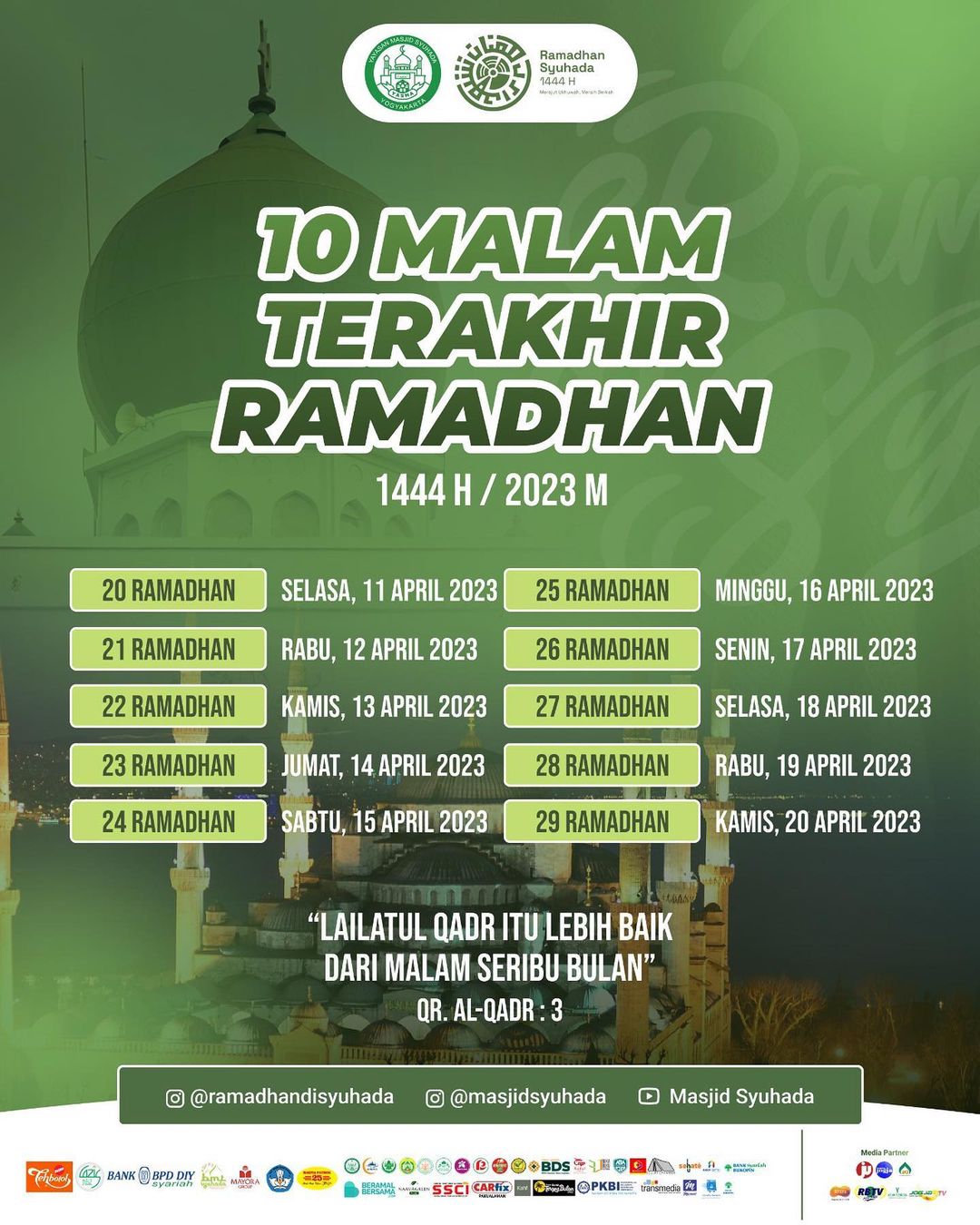 10 Hari Terakhir Ramadan 1444 H