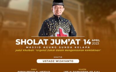 Khotbah Jumat Masjid Agung Sunda Kelapa 14 April: Urgensi Zakat dalam Mengentaskan Kemiskinan