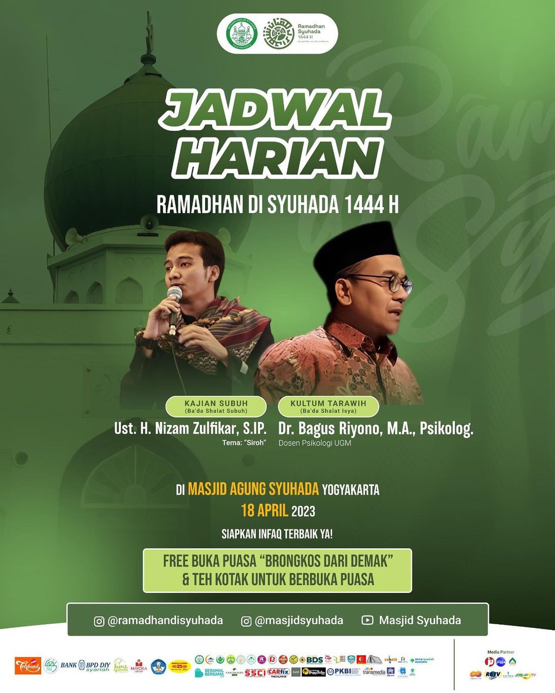 Informasi Kajian Masjid Syuhada 18 April 2023