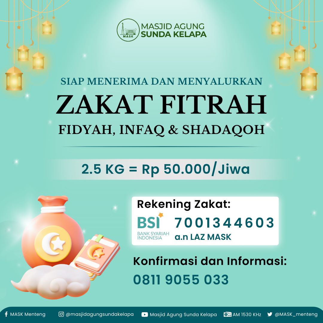 Penyetoran Zakat Masjid Agung Sunda Kelapa