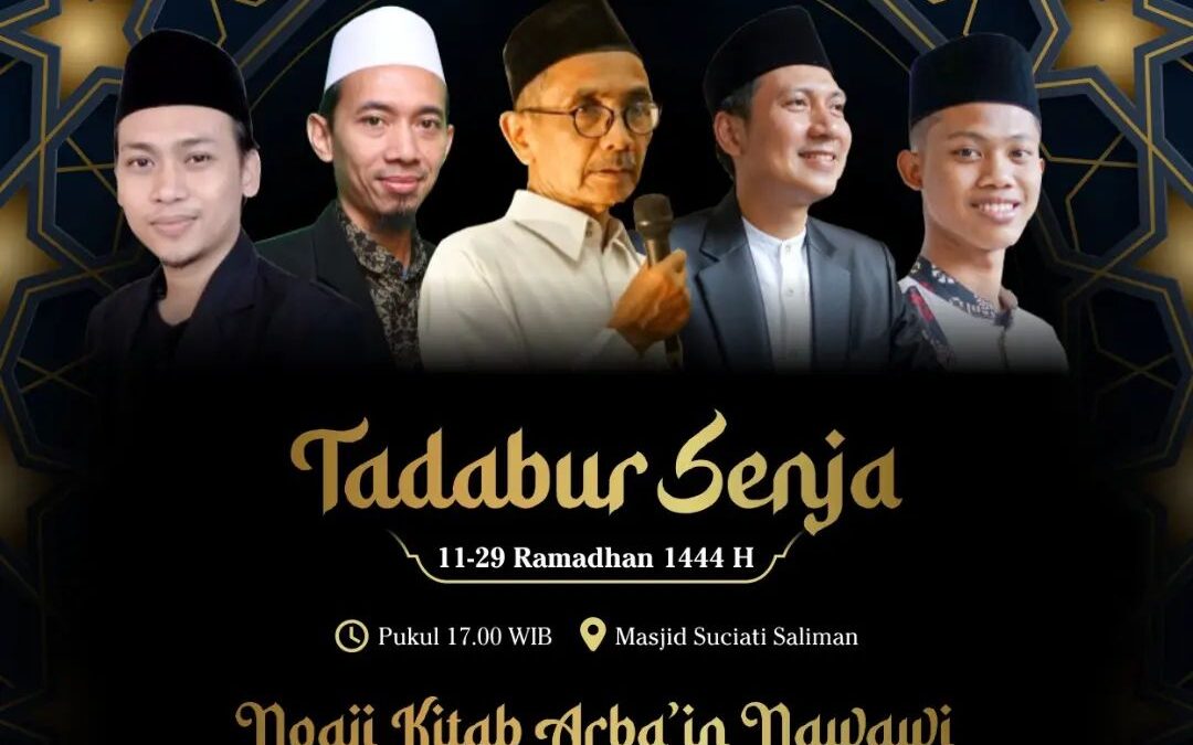 Yuk, Ikuti Tadabur Senja di Masjid Suciati Saliman, Ini Jadwalnya Mulai 11-29 Ramadan H