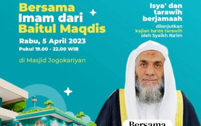 Gelar Tarawih Syahdu, Masjid Jogokariyan Kedatangan Ulama Asal Baitul Maqdis!
