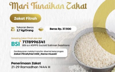 Yuk, Tunaikan Zakat Fitrah di Masjid Suciati Saliman!